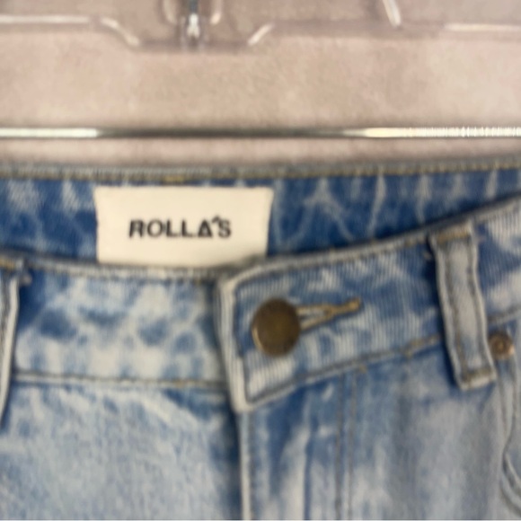 Rolla's Elle Super High Rise Relaxed Denim Jeans In Light Blue Women's Size 24 - Picture 5 of 11